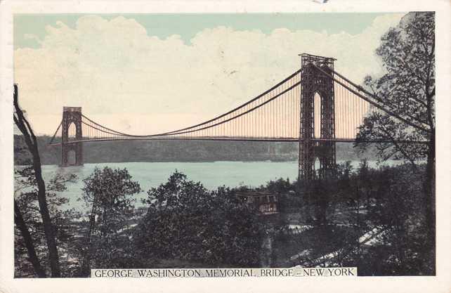 George Washington Memorial Bridge - New York City - pm 1940 - WB