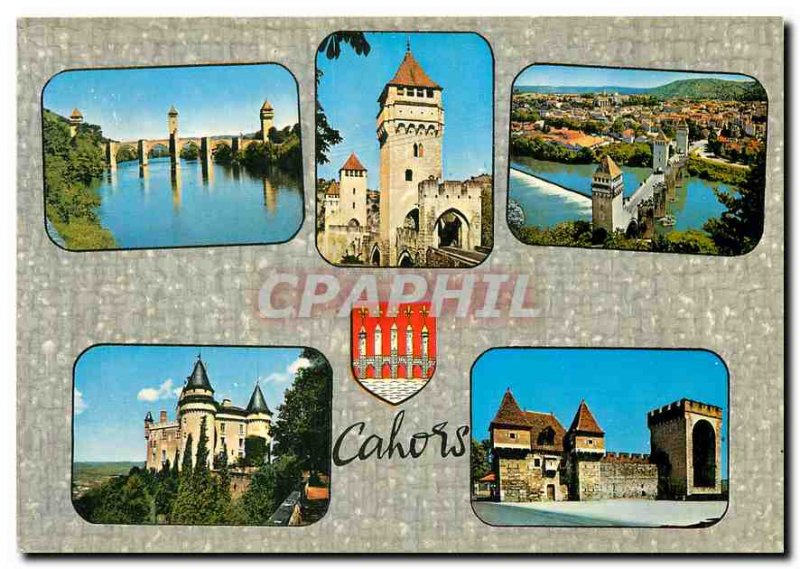 Modern Postcard The Pont Valentre Cahors Chateau de Mercues The Barbican and ...