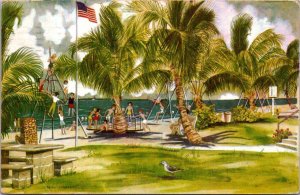 Florida Fort Myers Beach Picnic Area and Playground 1958