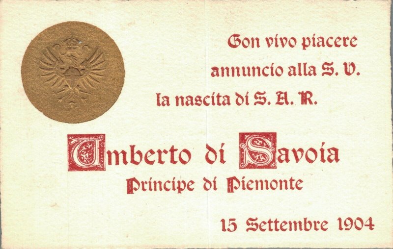 Military Italy Umberto di Savoia Principe di Piemonte 1904 06.64