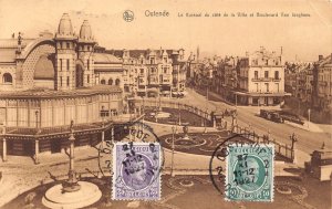 Belgium 1927 Ostende Kursaal Boulevard Van Iseghem Philatelic Interest  postcard