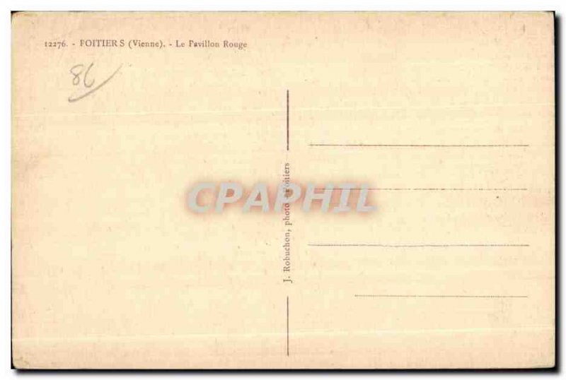 Old Postcard Poitiers (Vienna) The Red Flag