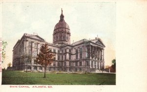The State Capitol Atlanta Georgia GA Vintage Postcard 1900's Street View