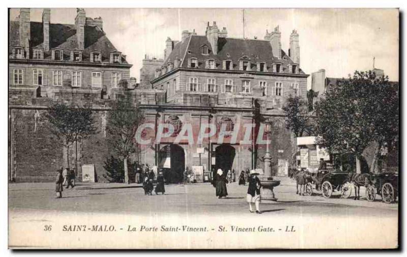 CPA Saint Malo La Porte Saint Vincent St Vincent Gate