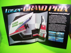 LASER GRAND PRIX Original 1983 Video Arcade Game Flyer Vintage Promo Retro Art