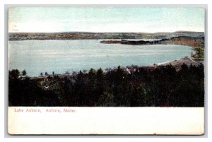 View of Lake Auburn Maine ME 1913  DB Postcard U3