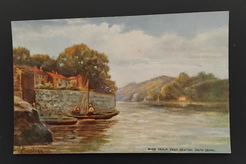 Tuck's Post Card Picturesque Counties  River Yealm, SOUTH DEVON oilette
