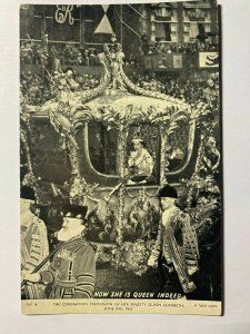 UNUSED VINTAGE POSTCARD -  CORONATION PROCESSION QUEEN ELIZABETH 1953  (KK1163)