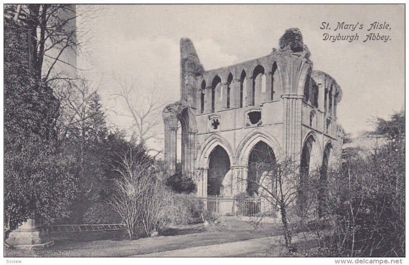 St. Mary's Aisle, DRYBURGH ABBEY, Berwickshire, Scotland, United Kingdom, 00-10s