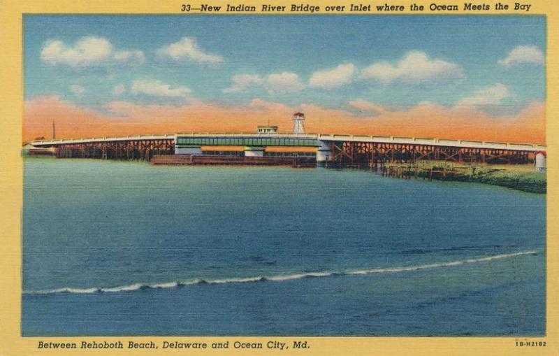 New Indian River Bridge over inlet - Ocean City MD, Maryland to Delaware - Linen