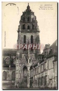 Old Postcard Argentan Church Saint Germain The Portal and the Tour