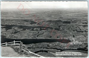 c1950s Kuessnacht Rigi Kulm Peak RPPC Birds Eye Photo Postcard Switzerland A4