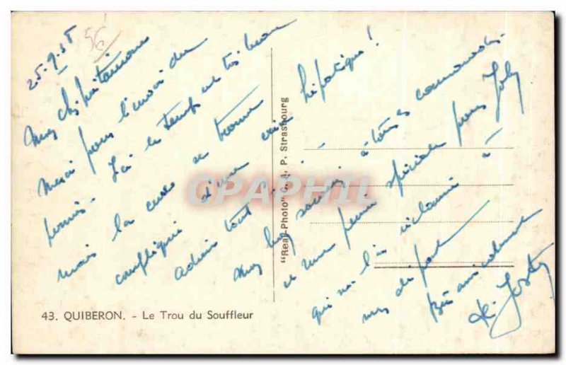 Old Postcard Quiberon The Blowhole