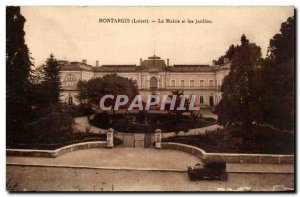 Old Postcard Montargis The town hall and the gardens