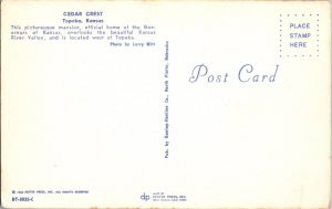 Vintage PostcardCEDAR CRESTTopeka, Kansas JX8