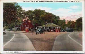 Intersection Penn Highway Susquehanna Trail Amity Hall Near Harrisburg Penn C053