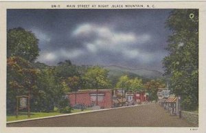 North Carolina Black Moutain Main street At Night