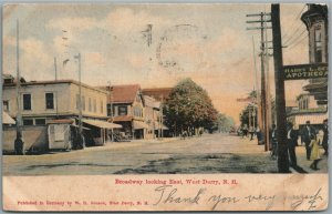 WEST DERRY NH BROADWAY ANTIQUE POSTCARD