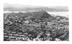 Balboa Panama birds eye view canal zone real photo pc Z12590