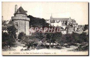 Old Postcard Vannes La Tour du Connetable and the Remparts