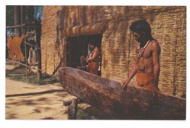 VA Jamestown Indian Canoe Algonquin Long House James Fort