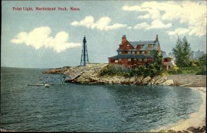 MARBLEHEAD NECK MA Point Lighthouse c1910 Postcard