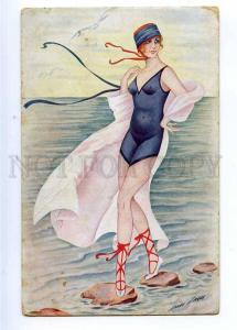 189612 PIN UP Belle Women Beach by SAGER Vintage NOYER PC