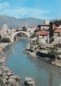 Postcard Bosnia and Herzegovina Mostar Stari Most River Bridge