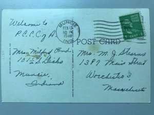 Vintage Postcard 1948 Science Hall Ball State Teachers' College Muncie Indiana 