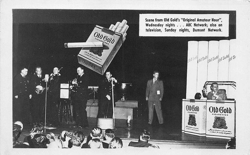 New York NY Original Amateur Hour Radio Show Old Gold Cigarettes RPPC