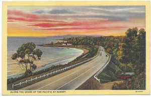 US Unused. California -Along the Shore on the Pacific Highway.  Nice card.