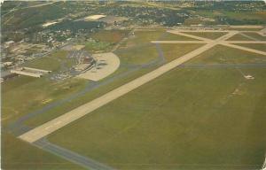 Warwick, RI Theodore Francis Green State Airport Aerial View Postcard