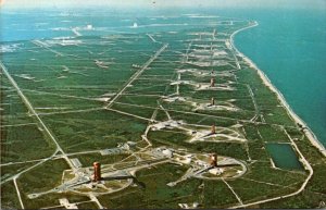 Florida NASA John F Kennedy Space Center Overall Aerial View Of Missile Row L...
