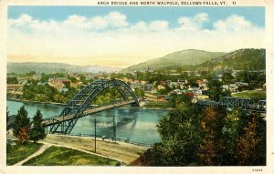 VT - Bellows Falls. Arch Bridge and North Walpole, NH