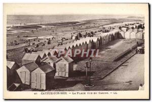 Old Postcard Cayeux Sur Mer beach View From Casino