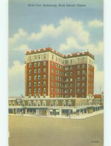 Unused Linen FORT ARMSTRONG HOTEL Rock Island Illinois IL hr8421