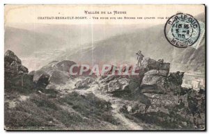 Old Postcard Vallee Meuse Chateau Regnault Bogny View Taking On The Rocks Of ...