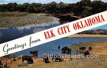 Greeting From Elk City Oklahoma, USA Unused 