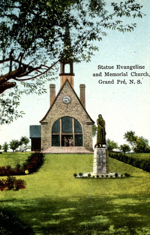 Canada - Nova Scotia, Grand Pre. Memorial Church, Evangeline Statue