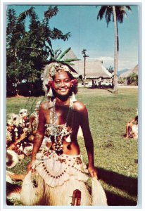 1970 Hotel Bali Hai Raiatea Tahitian Dancer in Costume French Polynesia Postcard