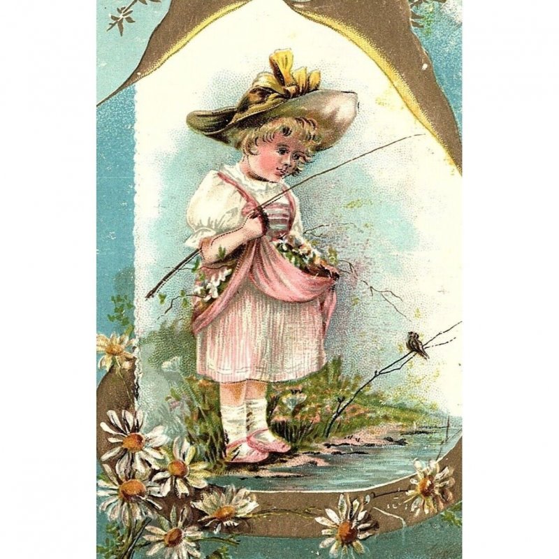 c1880 LION COFFEE TOLEDO OHIO MOCHA JAVA GIRL BIRD VICTORIAN TRADE CARD P120