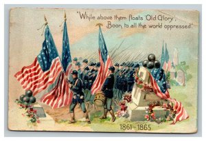 Vintage Early 1900's Postcard Raphael Tuck Patriotic Flag Union Army UNPOSTED