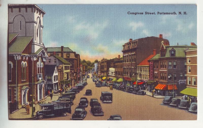 P963 vintage many old cars etc congress street porthmouth new hampshire