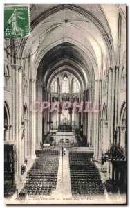 Old Postcard Sens La Cathedrale Great nave