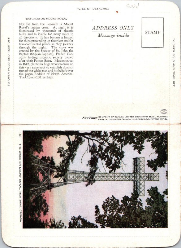 Canada Montreal The Cross On Mount Royal Bi-Fold