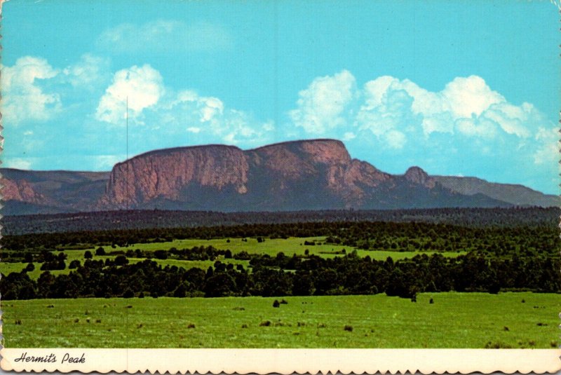 New Mexico Santa Fe Trail Hermit's Peak Forming A Human Face