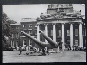 London Imperial War Museum UNVEILING CEREMONY Battleship Guns c1968 RP Postcard