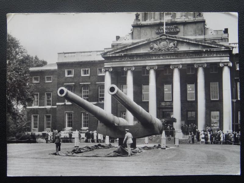 London Imperial War Museum UNVEILING CEREMONY Battleship Guns c1968 RP Postcard