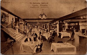 Postcard Ye Oregon Grille at Hotel Oregon in Portland, Oregon