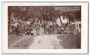 In Ye Olden Time Horse Carriage Scene Mammoth Cave Kentucky KY Antique Postcard
